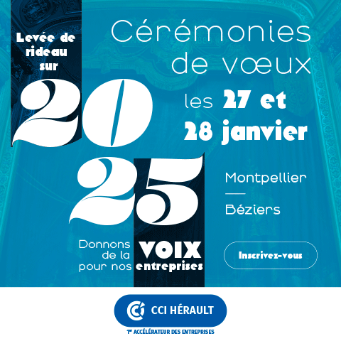 Cérémonies des Vœux 2025 de la CCI Hérault à Montpellier et Béziers